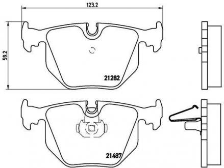 Комплект гальмівних колодок з 4 шт. дисків BREMBO P06020