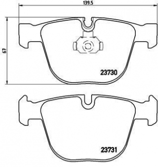 Колодка гальм. диск. BMW X5, X6 задн. BREMBO P06026