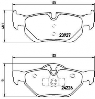 Комплект гальмівних колодок з 4 шт. дисків BREMBO P06038