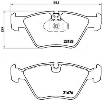 Комплект гальмівних колодок з 4 шт. дисків BREMBO P06043