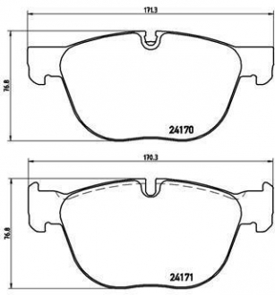 Комплект гальмівних колодок з 4 шт. дисків BREMBO P06049