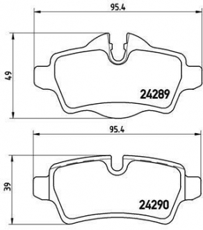 Тормозные колодки BREMBO P06052