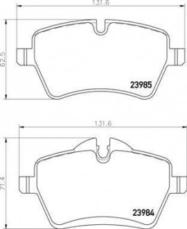 Тормозные колодки дисковые, к-кт. BREMBO P06086