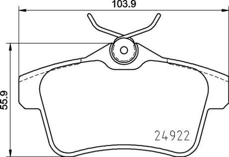 Тормозные накладки BREMBO P06102