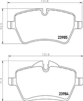 Тормозные накладки BREMBO P06104