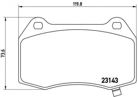 Комплект тормозных колодок, дисковый тормоз BREMBO P 09 003