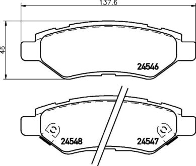 Гальмівні колодки дискові BREMBO P09014