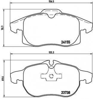 Комплект тормозных колодок BREMBO P 10 011