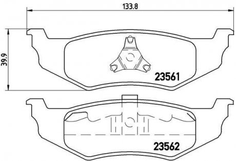 Комплект тормозных колодок, дисковый тормоз BREMBO P 11 010