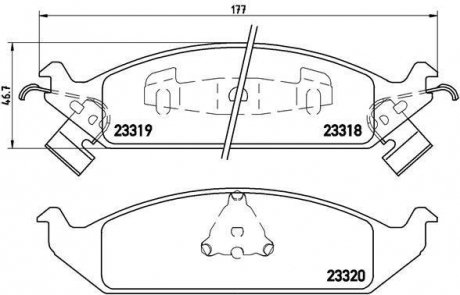 Дисковые тормозные колодки компл. BREMBO P 11 011