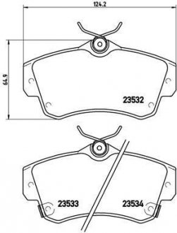 Комплект тормозных колодок, дисковый тормоз BREMBO P 11 012