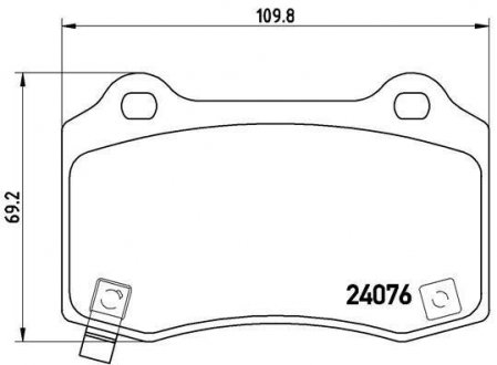 Гальмівні колодки, дискове гальмо (набір) BREMBO P 11 024