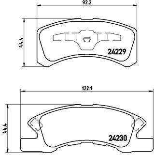 Тормозные колодки дисковые, к-кт. BREMBO P 16 011