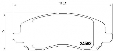 Тормозные колодки BREMBO P18001