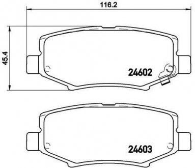 Колодки торм.зад. BREMBO P18024