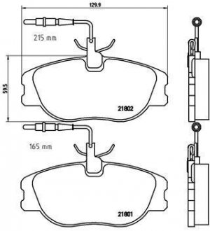 Тормозные колодки дисковые, к-кт. BREMBO P 23 061