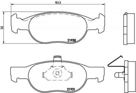 Дисковые тормозные колодки компл. BREMBO P 23 073