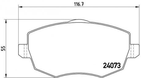 Дисковые тормозные колодки компл. BREMBO P 23 094