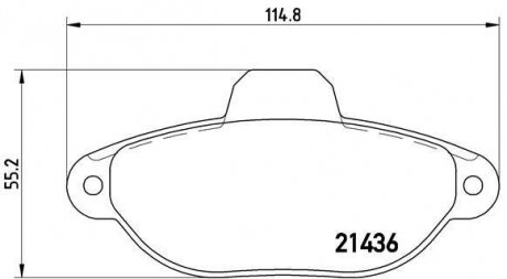 Гальмiвнi колодки к-кт. BREMBO P 23 096