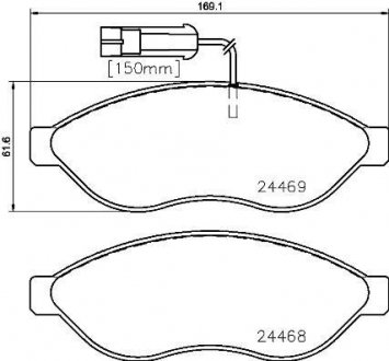 Тормозные колодки дисковые, к-кт. BREMBO P 23 143