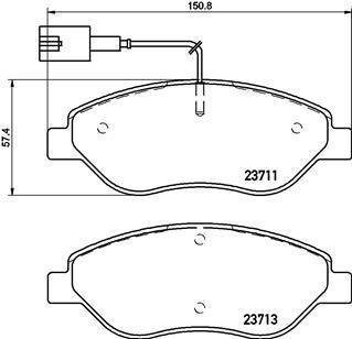 Тормозные колодки дисковые, к-кт. BREMBO P 23 145