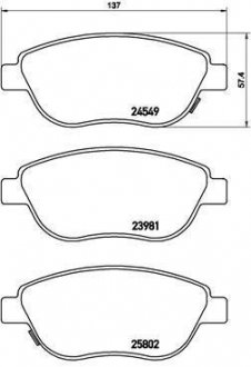 Тормозные колодки дисковые, к-кт. BREMBO P 23 153 (фото 1)