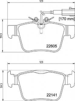 Колодки гальмівні дискові, комплект BREMBO P23180