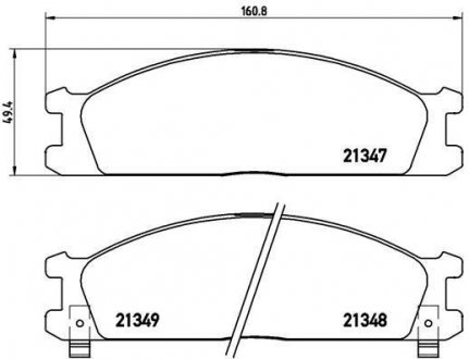 Дисковые тормозные колодки компл. BREMBO P 24 026