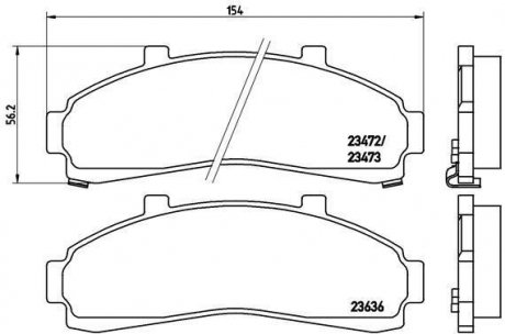 Тормозные колодки дисковые, к-кт. BREMBO P 24 041