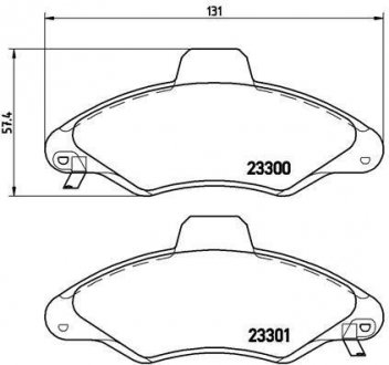 Тормозные колодки дисковые, к-кт. BREMBO P 24 045