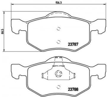 Гальмівні колодки, дискове гальмо (набір) BREMBO P 24 056