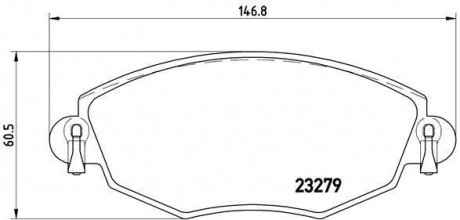 Гальмівні колодки передні CHANGAN/FORD/FORD (CHANGAN)/JAGUAR BREMBO P24060