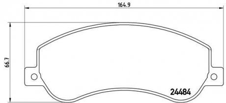 Тормозные колодки дисковые, к-кт. BREMBO P 24 064