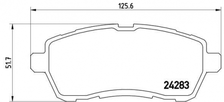 Комплект гальмівних колодок з 4 шт. дисків BREMBO P24072