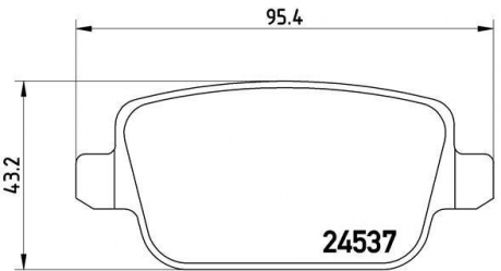 Комплект гальмівних колодок з 4 шт. дисків BREMBO P24075