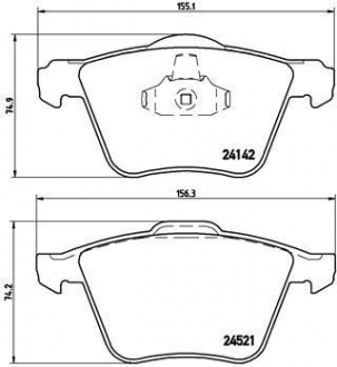 Тормозные колодки BREMBO P24077