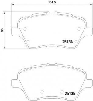 Тормозные колодки дисковые, к-кт. BREMBO P 24 151