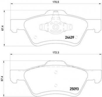 Колодки гальмівні MAVERICK ESCAPE TRUBUTE- BREMBO P 24 159