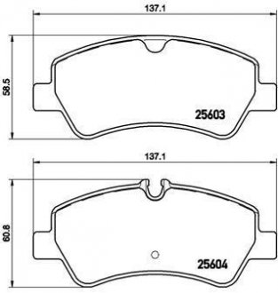 Тормозные колодки дисковые, к-кт. BREMBO P 24 160