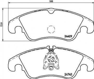 Колодки гальмівні FOCUS II 2.5RS 500.. BREMBO P 24 161