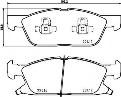 Колодки гальмівні дискові BREMBO P24188