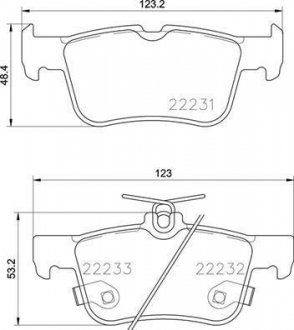 Тормозные колодки, к-кт. BREMBO P24201