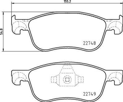 Тормозные колодки, к-кт. BREMBO P24210