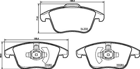 Тормозные накладки BREMBO P24211