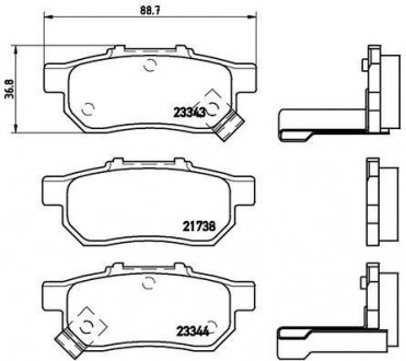 Колодки торм.зад. BREMBO P 28 025