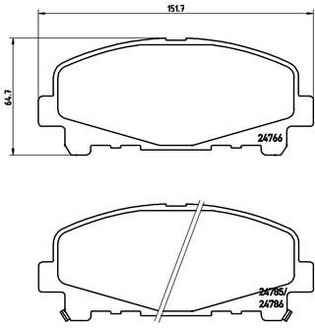 Комплект гальмівних колодок з 4 шт. дисків BREMBO P28043X