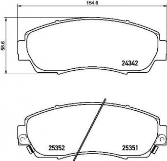 Комплект тормозных колодок BREMBO P28068