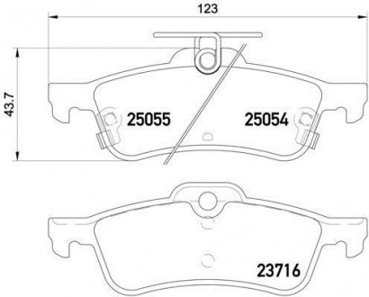 Тормозные колодки дисковые, к-кт. BREMBO P28070