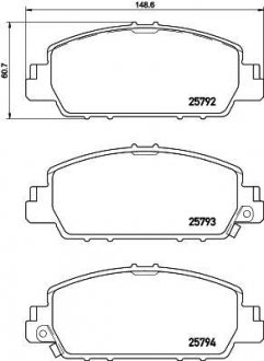 Комплект тормозных колодок BREMBO P28077