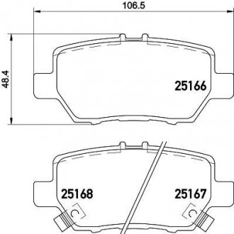 P28078_колодки дисковые задние honda legend 04> BREMBO P28078